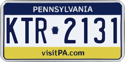 PA license plate KTR2131