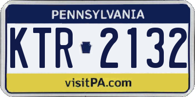 PA license plate KTR2132