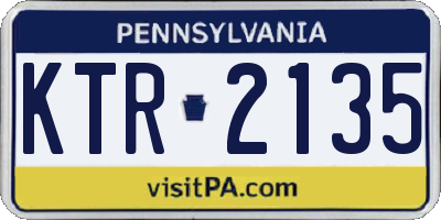 PA license plate KTR2135