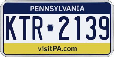 PA license plate KTR2139