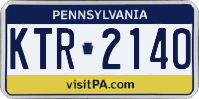 PA license plate KTR2140