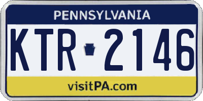 PA license plate KTR2146