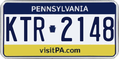 PA license plate KTR2148