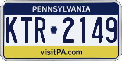 PA license plate KTR2149