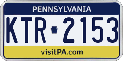 PA license plate KTR2153