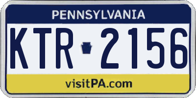 PA license plate KTR2156