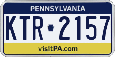 PA license plate KTR2157