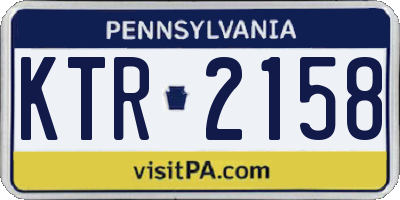 PA license plate KTR2158