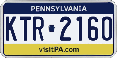 PA license plate KTR2160