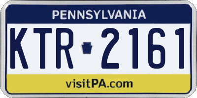 PA license plate KTR2161