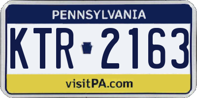 PA license plate KTR2163