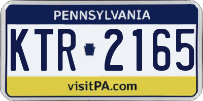 PA license plate KTR2165