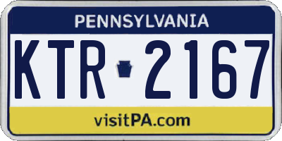 PA license plate KTR2167