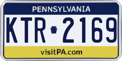 PA license plate KTR2169