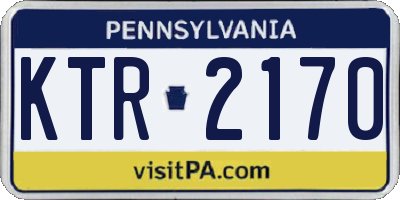 PA license plate KTR2170