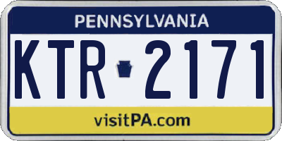 PA license plate KTR2171