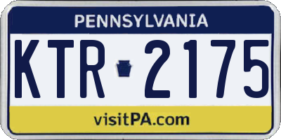 PA license plate KTR2175