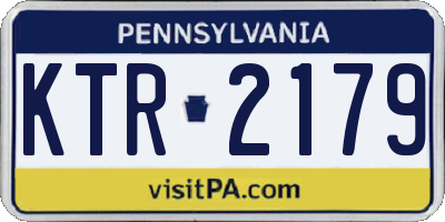 PA license plate KTR2179