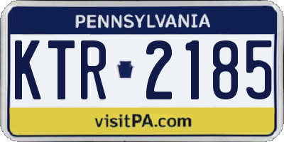 PA license plate KTR2185