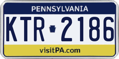 PA license plate KTR2186