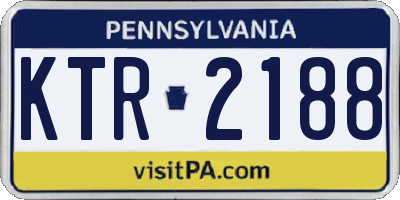 PA license plate KTR2188