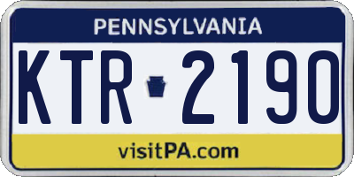 PA license plate KTR2190