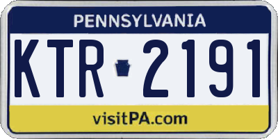 PA license plate KTR2191