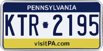 PA license plate KTR2195