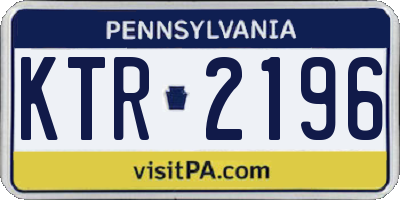 PA license plate KTR2196