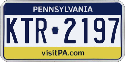 PA license plate KTR2197