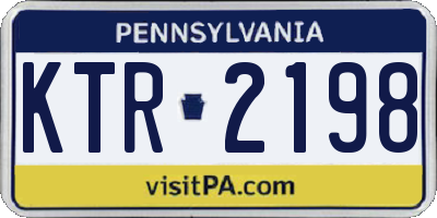 PA license plate KTR2198
