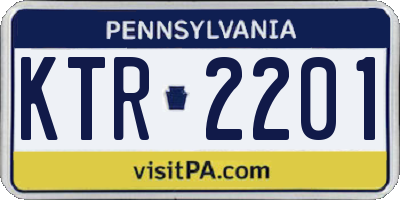 PA license plate KTR2201