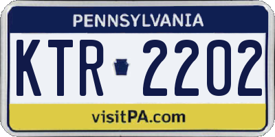 PA license plate KTR2202