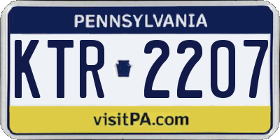 PA license plate KTR2207