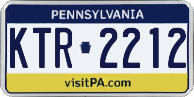 PA license plate KTR2212