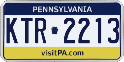 PA license plate KTR2213