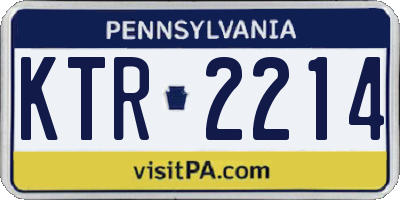 PA license plate KTR2214