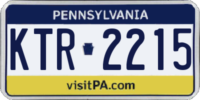 PA license plate KTR2215
