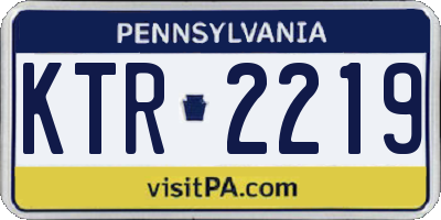 PA license plate KTR2219