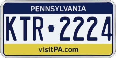 PA license plate KTR2224