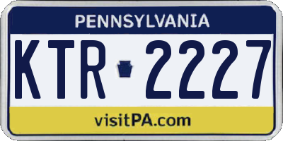 PA license plate KTR2227
