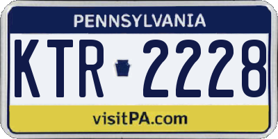 PA license plate KTR2228