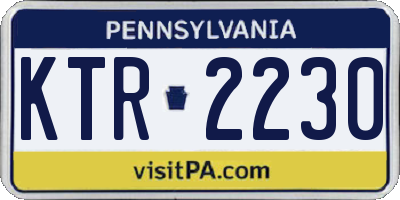 PA license plate KTR2230