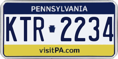 PA license plate KTR2234