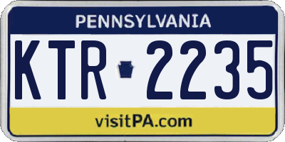 PA license plate KTR2235