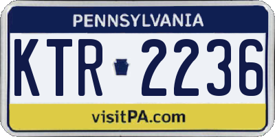 PA license plate KTR2236