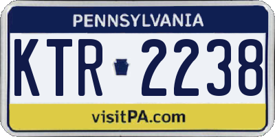PA license plate KTR2238