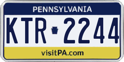 PA license plate KTR2244