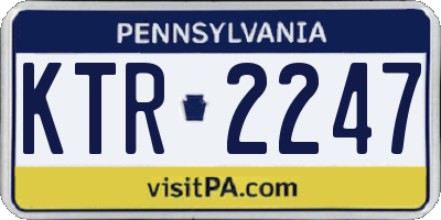 PA license plate KTR2247