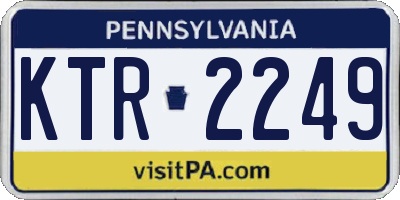 PA license plate KTR2249
